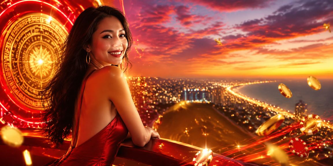 Ánh đèn neon rực rỡ tại Mũi Né về đêm, không khí giải trí sôi động dọc bờ biển